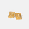 18K Gold-Plated Stainless Steel Square Shape Earrings - Store 42