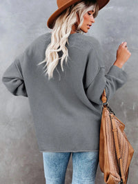Button Detail Long Sleeve Knit Top
