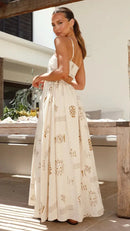 Printed Square Neck Maxi Cami Dress