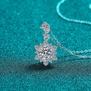 1 Carat Moissanite Zircon 925 Sterling Silver Necklace - Store 42