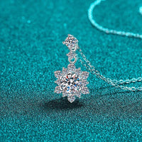 1 Carat Moissanite Zircon 925 Sterling Silver Necklace - Store 42