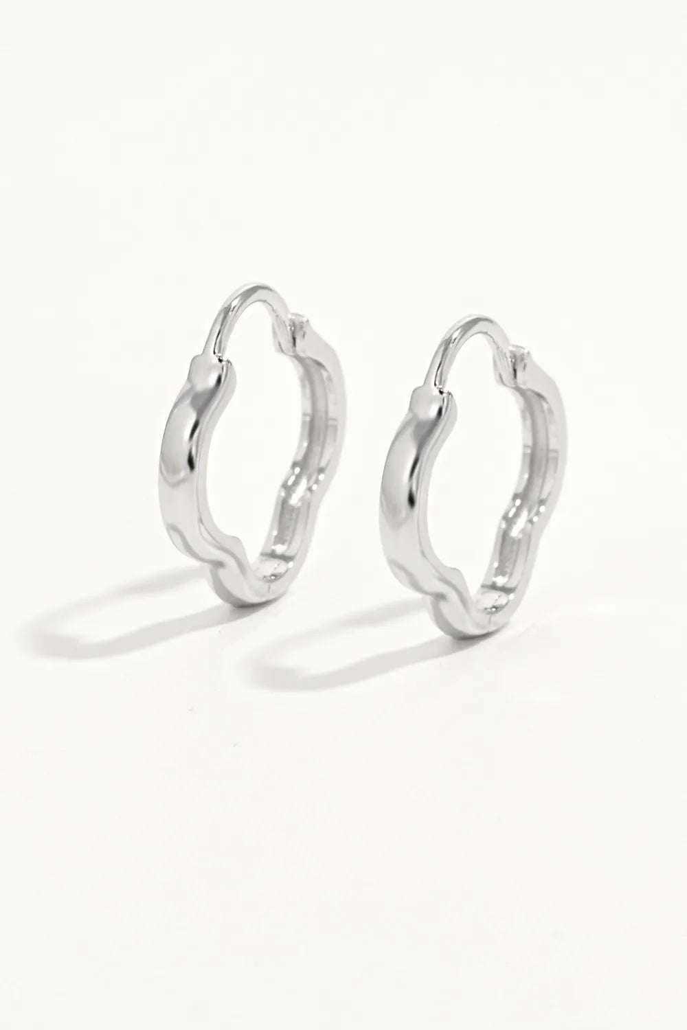 Stylish 925 Sterling Silver Zircon Earrings with Platinum-Plated Finish and Gift Box