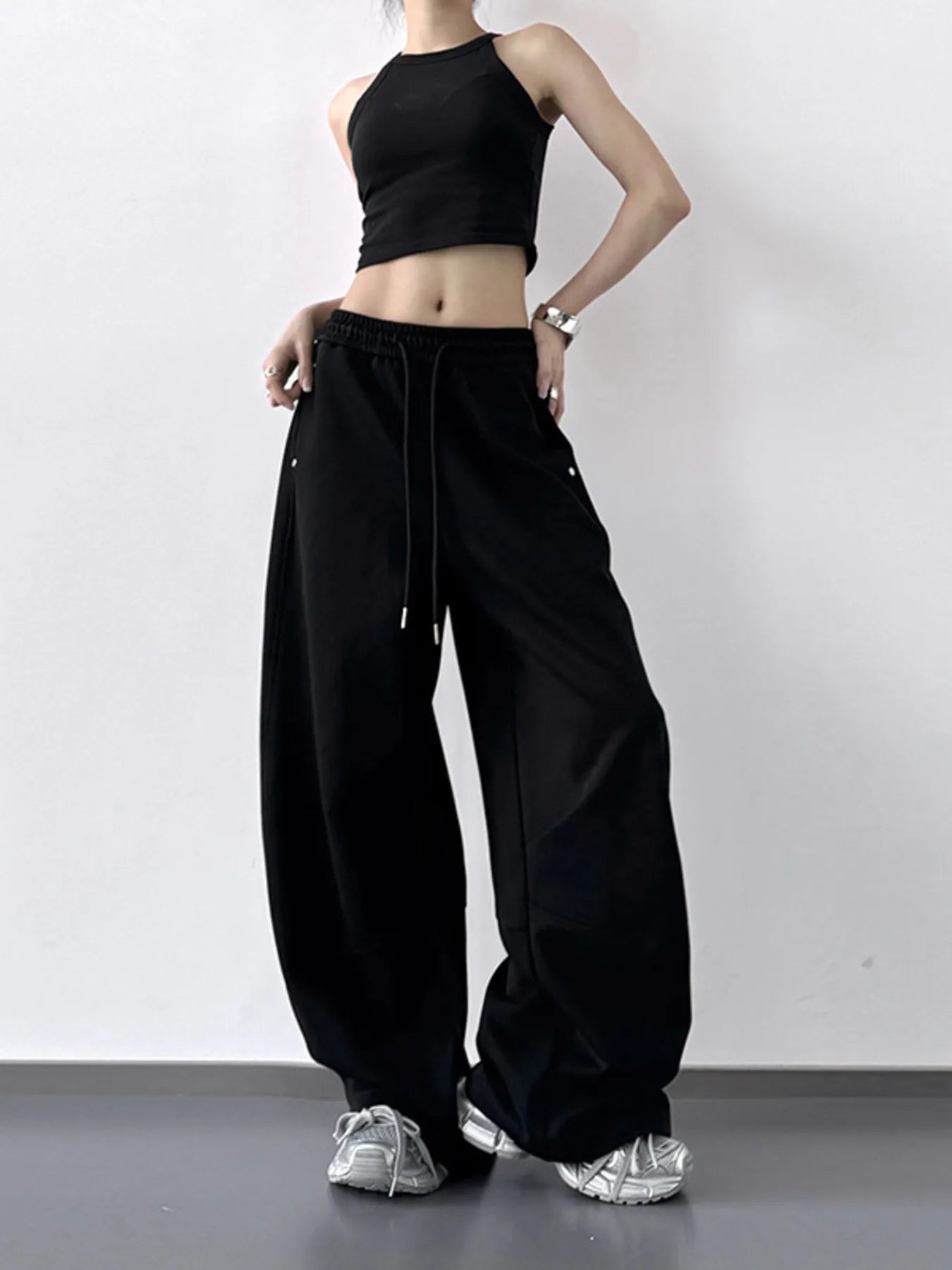Wide Leg Drawstring Pants