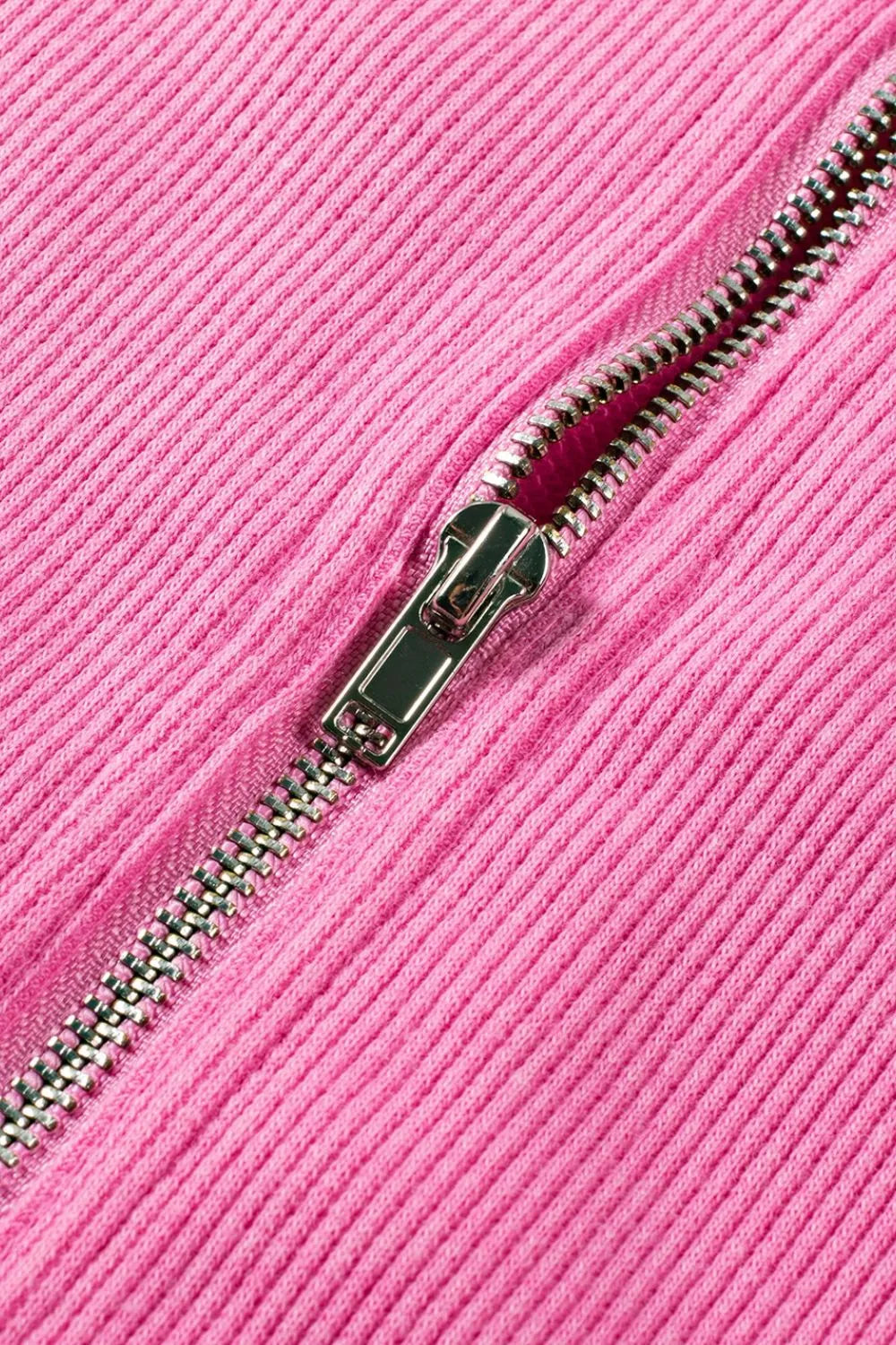 Quarter Zip Pocketed Cap Sleeve Sweatshirt Dress