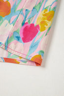 Floral Ruffle Layered Sleeve Blouse