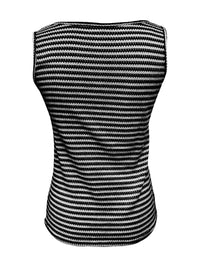 Striped Round Neck Tank Top
