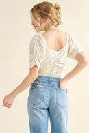 And The Why Buttery Soft Ruched Detailed Jersey Bodysuit - Store 42