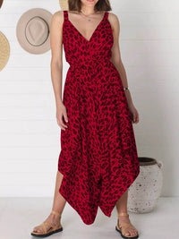 Full Size Leopard Print V-Neck Wide Leg Jumpsuit Plus Size - Store 42