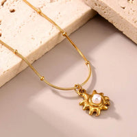 Elegant 18K Gold-Plated Shell Pearl Necklace - Stylish, Durable, and Imported Fashion Jewelry - Store 42