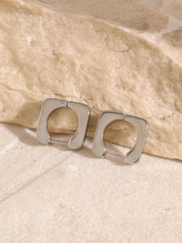 18K Gold-Plated Stainless Steel Square Earrings - Elegant & Durable Jewelry for All Occasions - Store 42