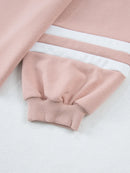 Contrast Trim Round Neck Top and Pants Set
