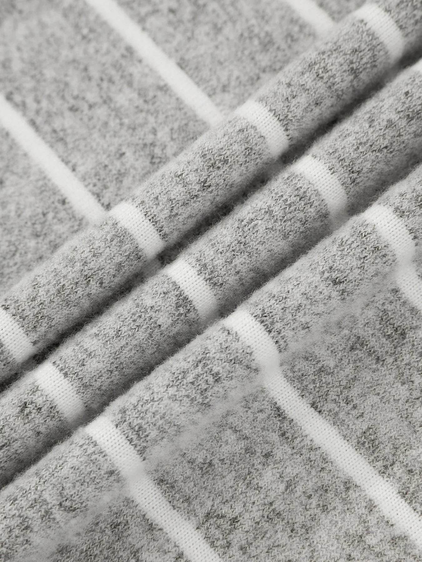 Sleek Stripe Dolman Sleeve Drop Shoulder Top - Soft Stretchy Blend, Easy Care, Imported Fashion - Store 42