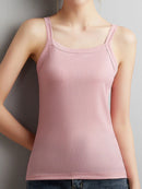 Plus Size Scoop Neck Tank Top Blush Pink
