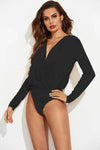 Surplice Long Sleeve Bodysuit - Store 42