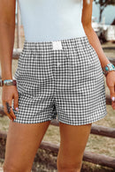 Plaid High Waist Shorts