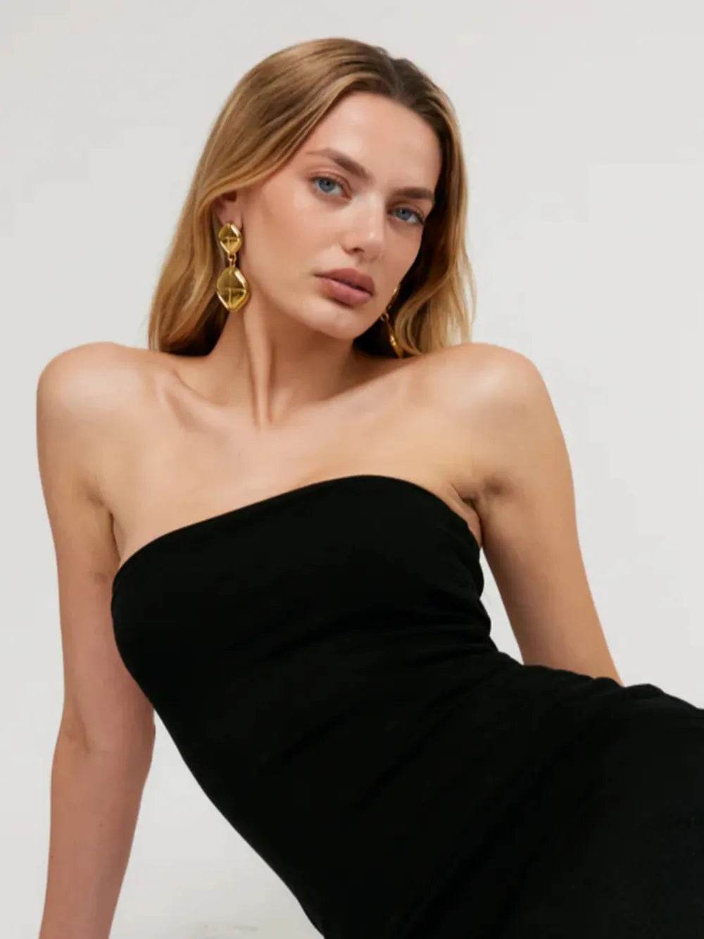 Elegant 18K Gold-Plated Stainless Steel Square Earrings - Stylish and Durable Design - Store 42