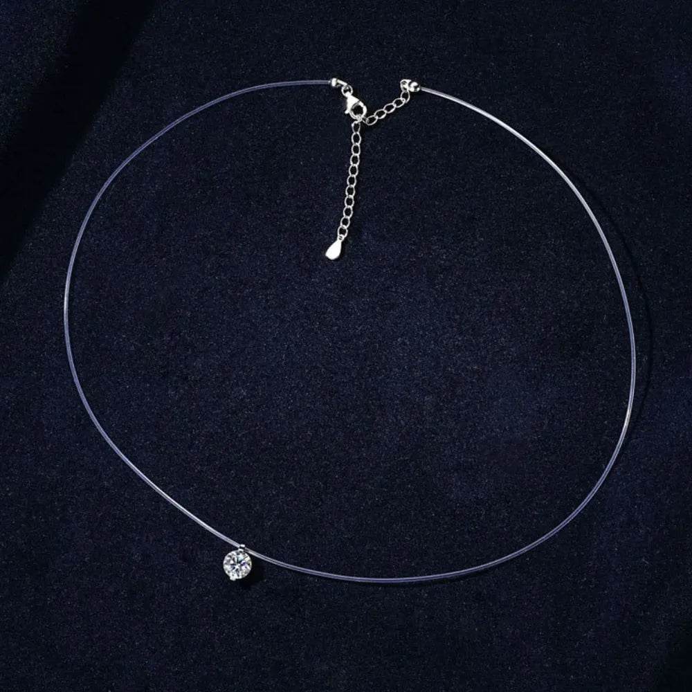 1 Carat D Color Round Moissanite Necklace in 925 Sterling Silver - Perfect Gift for Her - Store 42