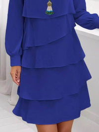 Full Size Layered Long Sleeve Mini Dress Plus Size - Store 42