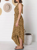 Full Size Leopard Print V-Neck Wide Leg Jumpsuit Plus Size - Store 42