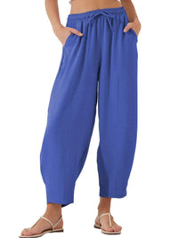 Full Size Drawstring Cropped Jogger Pants Plus Size - Store 42