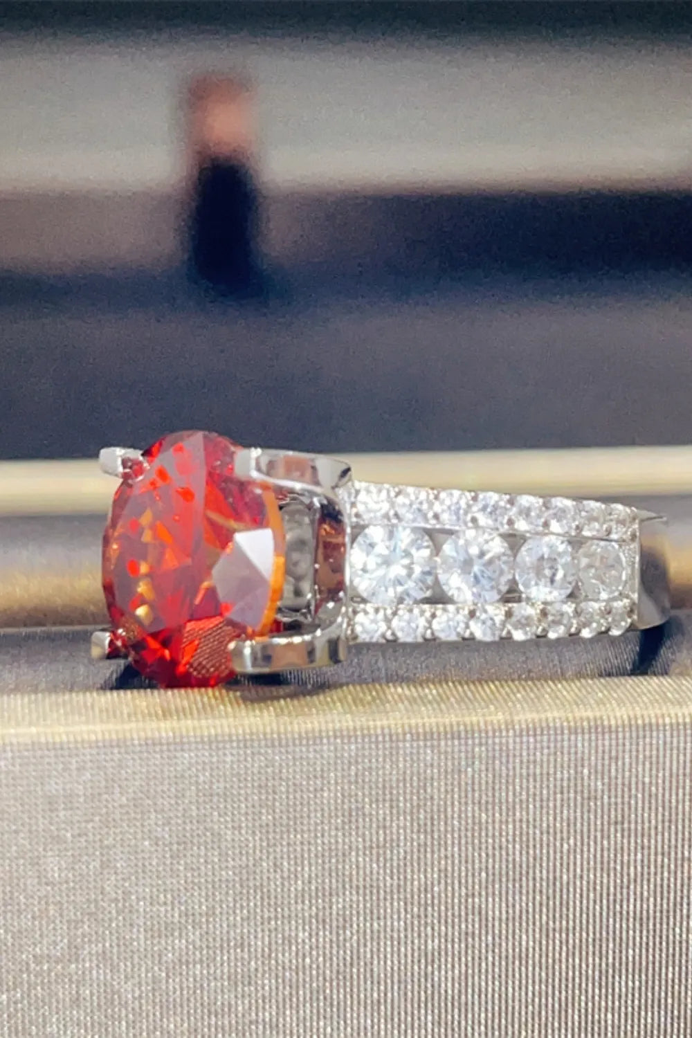 5 Carat Moissanite Ring in 925 Sterling Silver with Platinum Plating - Elegant Jewelry Gift