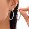 Elegant Christmas Twisted Hoop Earrings in Alloy - Perfect Holiday Jewelry Accessory - Store 42