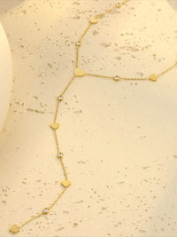 18K Gold-Plated Heart Necklace with Zircon Accent | Elegant Stainless Steel Jewelry - Store 42