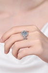5 Carat Moissanite 925 Sterling Silver Ring Silver