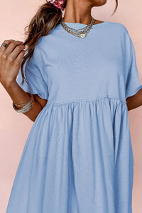 Round Neck Half Sleeve Mini Tee Dress