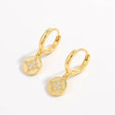 Elegant 925 Sterling Silver Zircon Earrings - 18K Gold-Plated Stylish Jewelry - Store 42