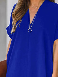 V-Neck Short Sleeves Dress