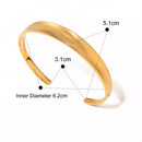 18K Gold-Plated Stainless Steel Open Ring style C One Size