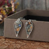 Elegant Natural Stone Dangle Earrings - Alloy and Natural Stone, 1.9 in Length - Store 42