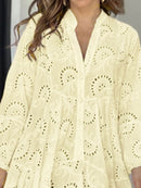 Full Size Eyelet Ruffled Hem Tiered Dress Plus Size - Store 42