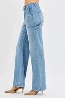 RISEN Full Size High Rise Straight Leg Jeans with Front Pockets Plus Size - Store 42