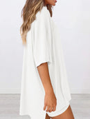 Full Size Oversized Round Neck Top and Shorts Set Plus Size