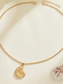Elegant 18K Gold-Plated Shell Pendant Necklace - Stunning Beach-Inspired Jewelry - Store 42