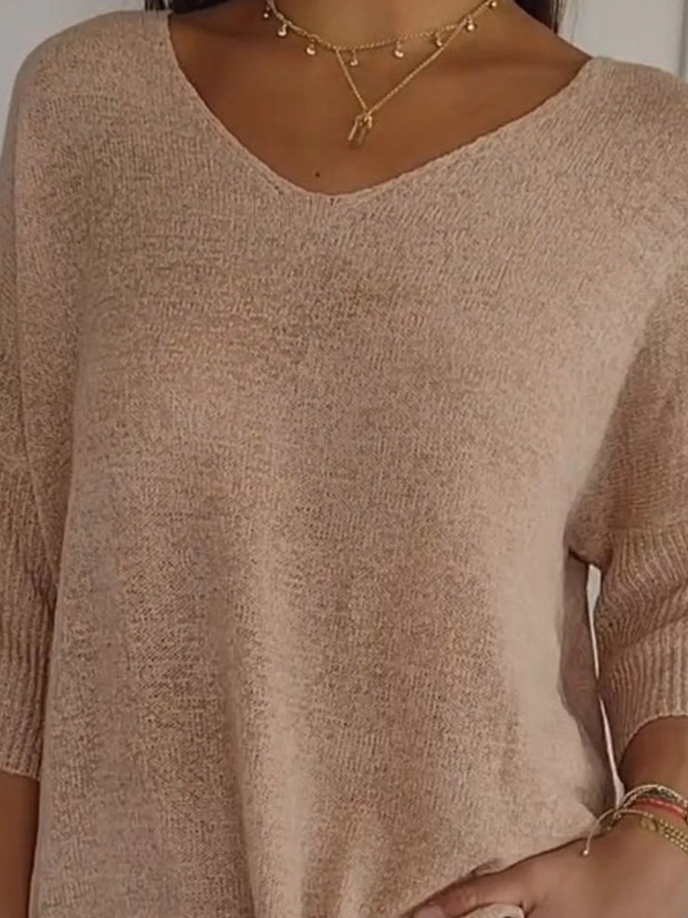 Full Size Relaxed Fit Ribbed Hem Sweater Plus Size