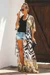 Open Front Leopard Cover-Up Leopard One Size