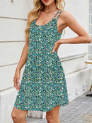 Printed Scoop Neck Cami Dress