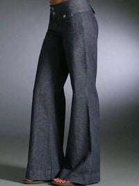 Full Size High-Waisted Wide-Leg Wash Jeans Plus Size - Store 42