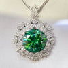 10 Carat Moissanite 925 Sterling Silver Pendant Necklace - Store 42