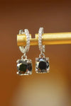 2 Carat Moissanite 925 Sterling Silver Drop Earrings Black One Size