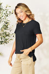 Basic Bae Bamboo Full Size Round Neck Short Sleeve T-Shirt Plus Size Black