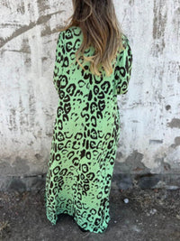 Full Size Printed V-Neck Dress with Pockets Plus Size - Store 42