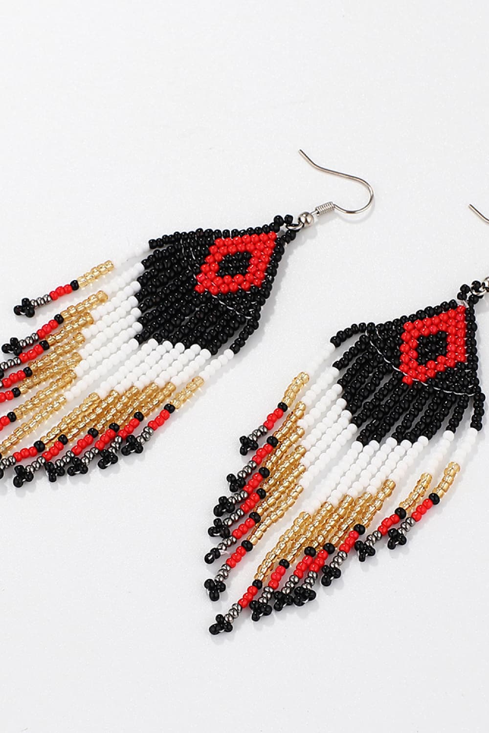 Trendy 3.9" Copper Beaded Dangle Earrings - Unique Boho Style Jewelry, Imported