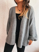 Open Front Long Sleeve Cardigan