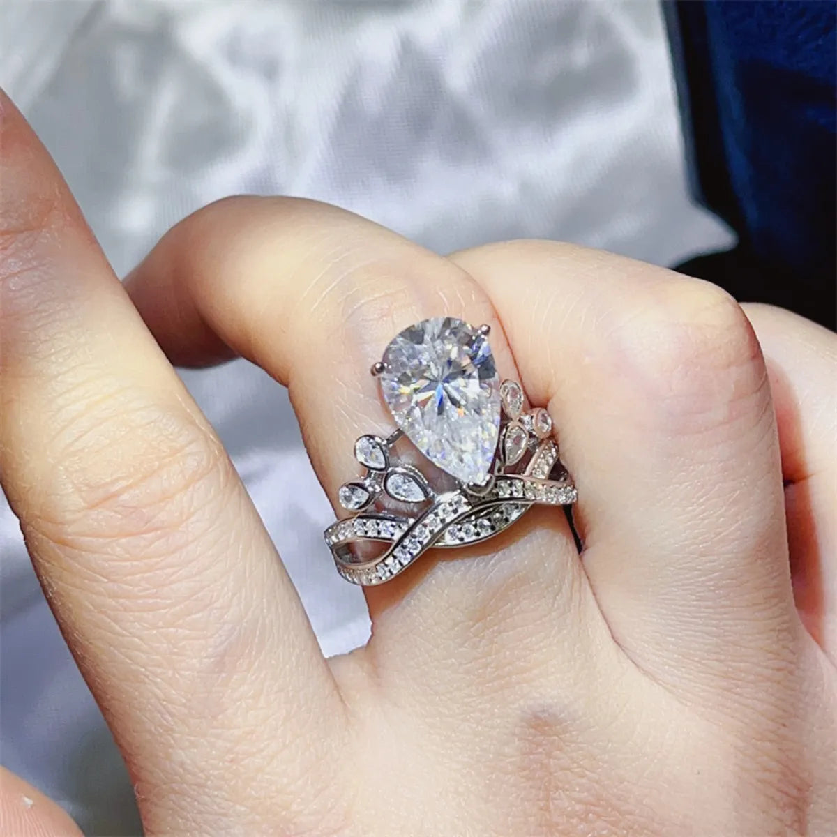 5 Carat Moissanite Ring in 925 Sterling Silver with Certificate & Matching Box