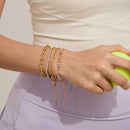 18K Gold-Plated Stainless Steel Rhinestone Chain Bracelet