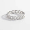 Elegant 925 Sterling Silver Ring With Zircon Inlay - Platinum-Plated, Stunning Design - Store 42